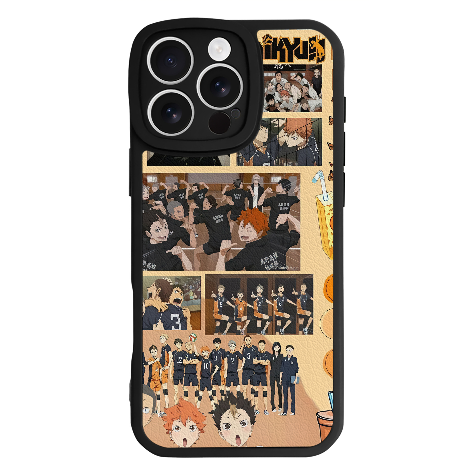 （画像用） ハイキュー!! Haikyu!! 【iPhone 16シリーズ対応】シリコンスマホケース（レザー調） 材質：シリコン